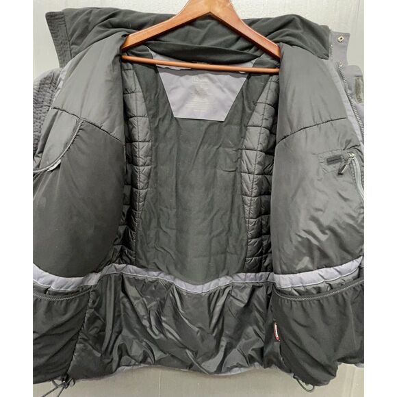 LL Bean Jacket Men L Grey Black Rugged Ridge Parka Weatherproof Coat NO Hood - Picture 8 of 16